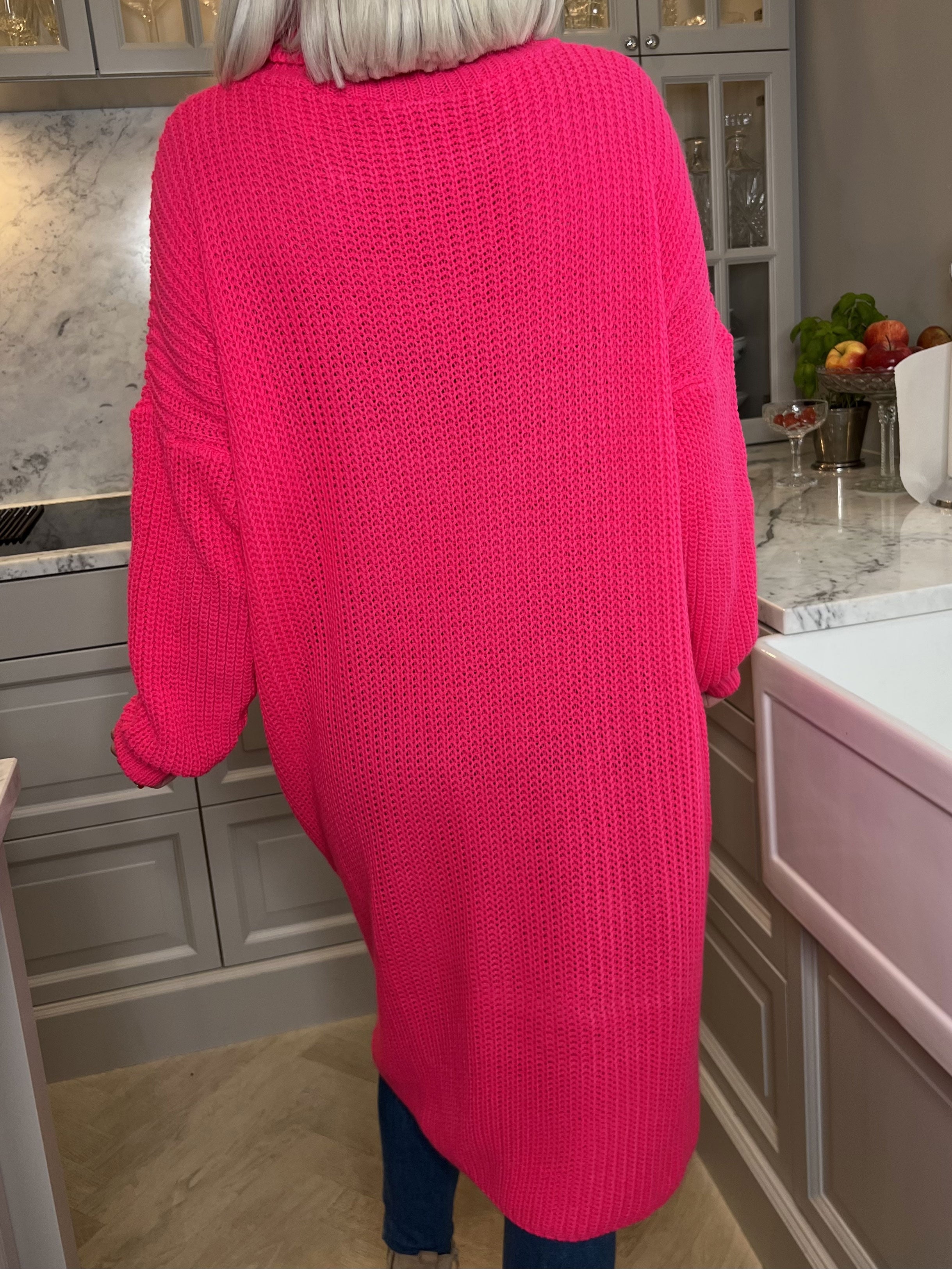 Alice - Dejlig tyk strikkjole med rullekrave